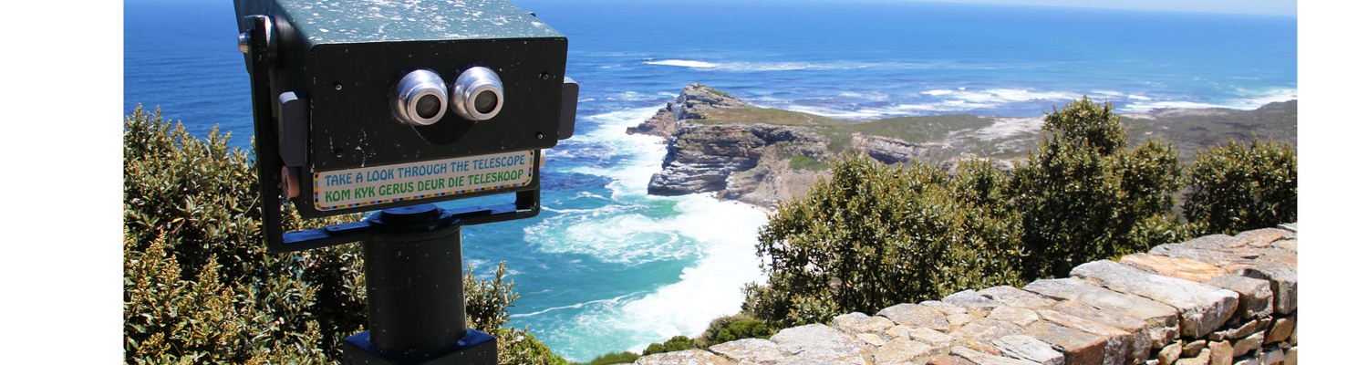 photograph from a lookout point with views of the tip of the Cape Peninsula, 60km SouthWest of Cape Town, lies Cape Point. declared a Natural World Heritage site, as part of the Cape Floral region.