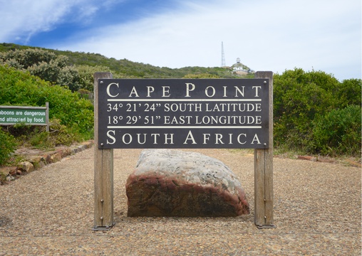 Cape Point Signboard Into Tours 