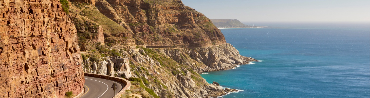 A scenic costal drive along the Chapmans peak drive in Cape Peninsula Cape Town
