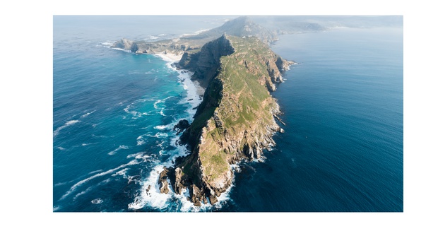 Picture of the Cape of Good Hope in Cape Point photograph of an Aerial View From Helicopter, outdoors with scenic nature of seascape Into Tours Cape Town ToursSouth Africa 