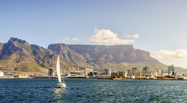 Ocean-Based Adventure in Cape Town, Boat Cruise with Table Mountain and Cape Town V&A Waterfront in the background